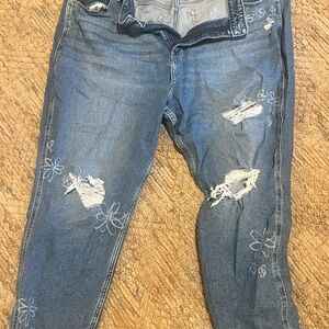Hollister Blue Boyfriend Distressed Jeans